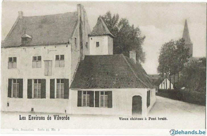Oude postkaart Grimbergen Verbrande Brug Oud kasteel, Verzenden, Voor 1920, Ongelopen, België en Luxemburg