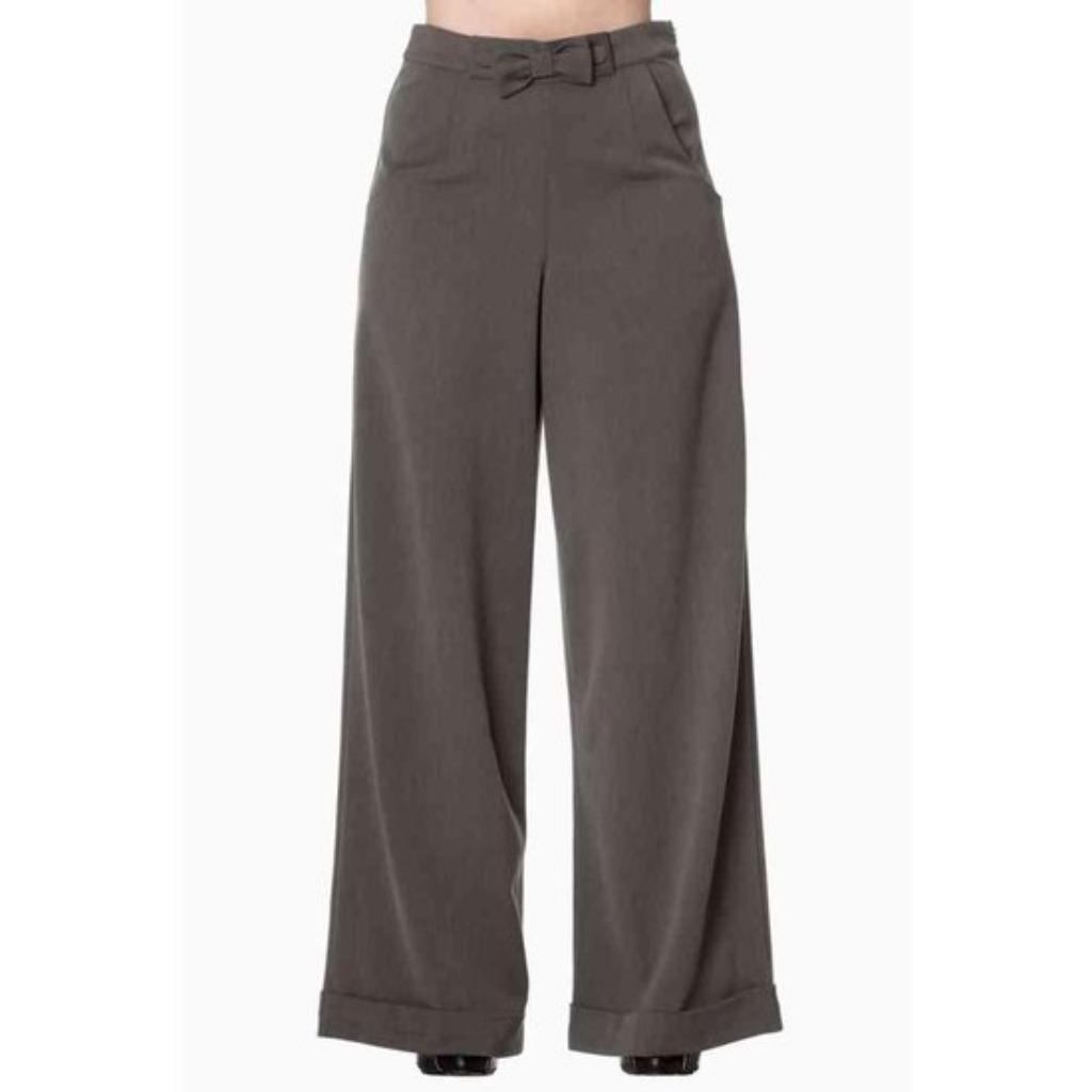 brede ZWARTE vintage broek Dancing Days maat S, Zwart, Ophalen of Verzenden, Zo goed als nieuw, Dancing Days