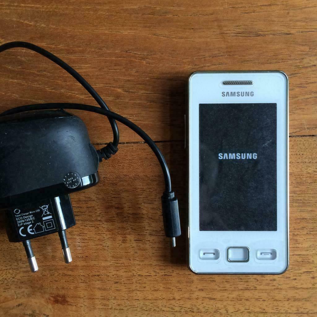 Samsung GT-S5260 star II mobieltje mobiele telefoon wit, Gebruikt, Wit, Touchscreen, Ophalen of Verzenden