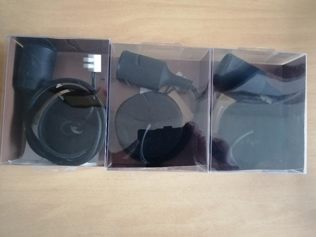 Lot 3 nouveaux Luminaires kit de suspension noir Chacon, Enlèvement ou Envoi, Neuf, Synthétique