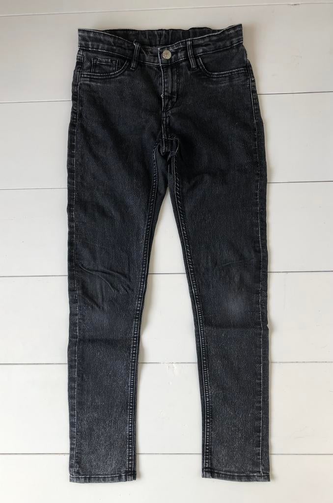 jeans broek skinny fit H&M 10-11 j 140 146 donker grijs, Kinderen en Baby's, Broek, Gebruikt, Meisje, H&M