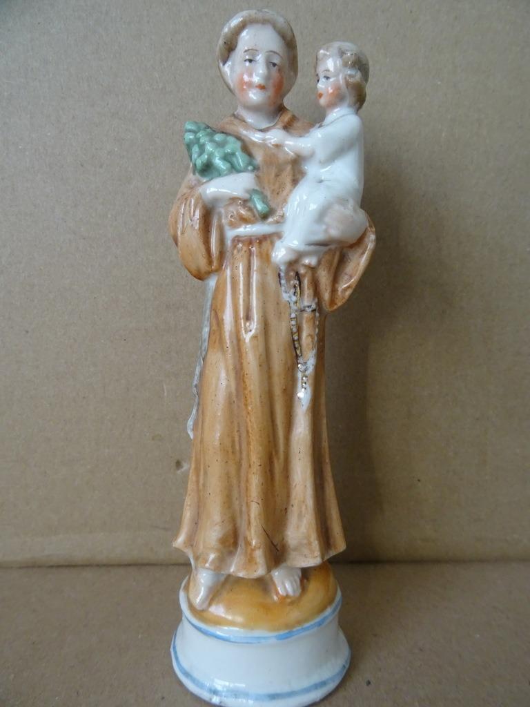 Statue ancienne de Saint Antoine et Jésus en porcelaine 16cm, Enlèvement ou Envoi