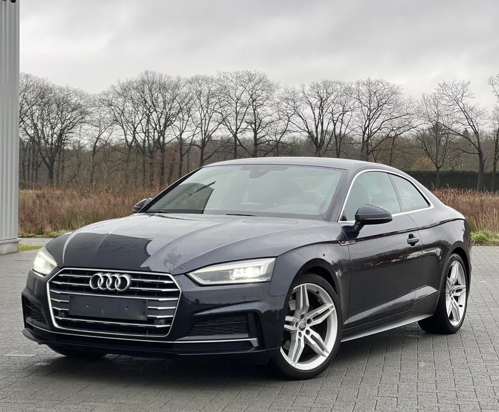 Audi A5 Coupe 2018 Sline - S Tronic - LED - Leder - 19”, Auto's, 4 zetels, 4 cilinders, Blauw, Leder en Stof