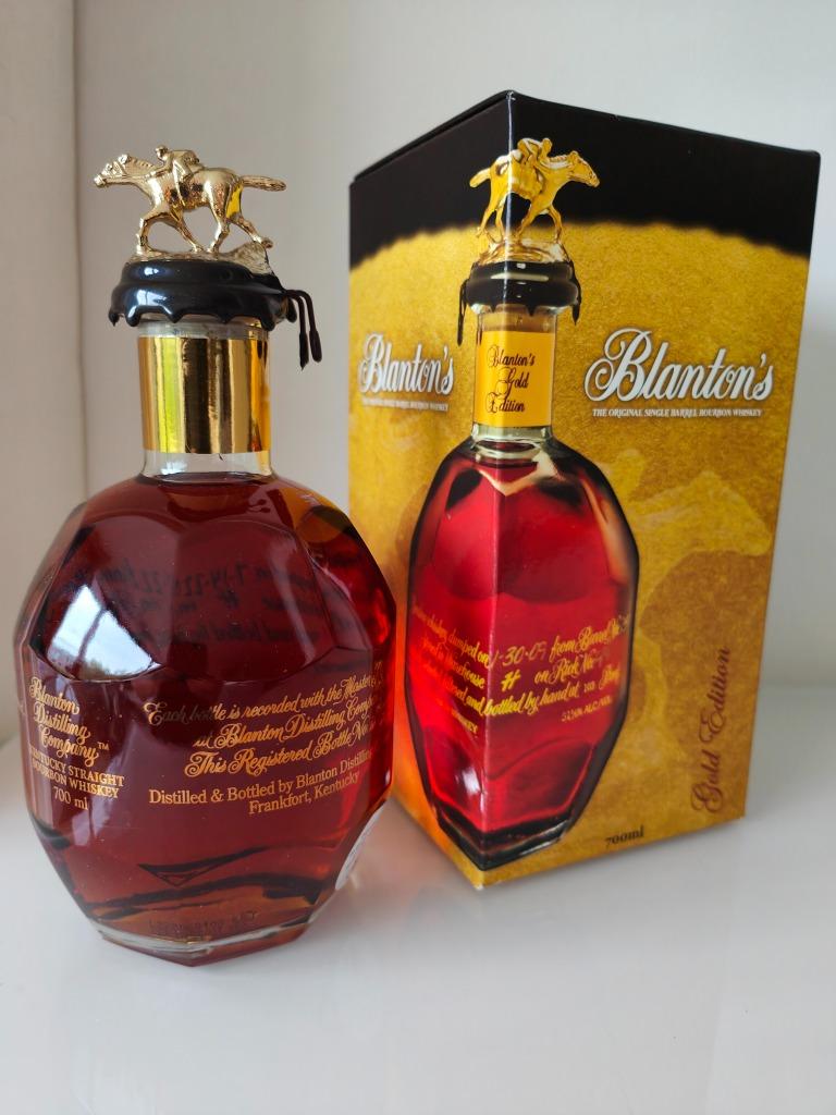 Blanton's Gold, par LMDW, bouteille 223, baril 849, bouchon, Collections, Vins, Neuf, Autres types, Autres régions, Pleine, Enlèvement ou Envoi