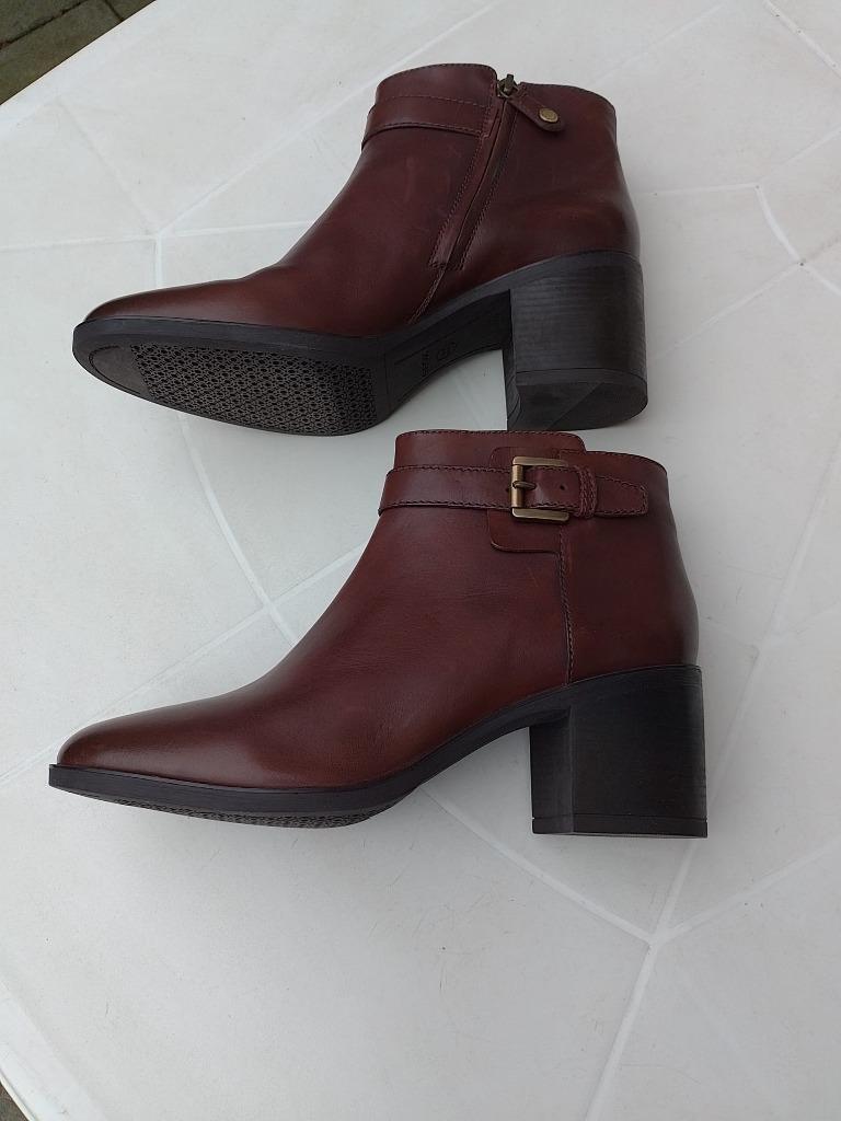 Boots NEUVES en cuir GEOX (40), Geox, Bruin, Lage of Enkellaarzen, Nieuw