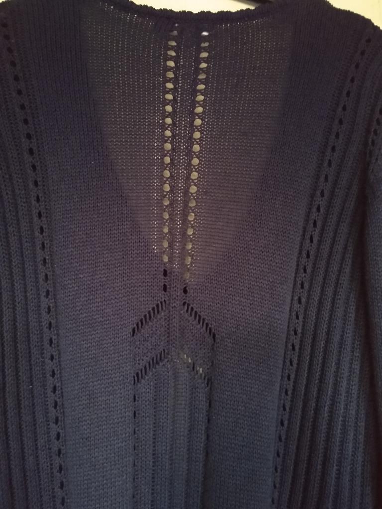 Gilet, lang, donkerblauw, Claude Arielle, XL, Kleding | Dames, Ophalen, Blauw, Maat 46/48 (XL) of groter, Claude Arielle