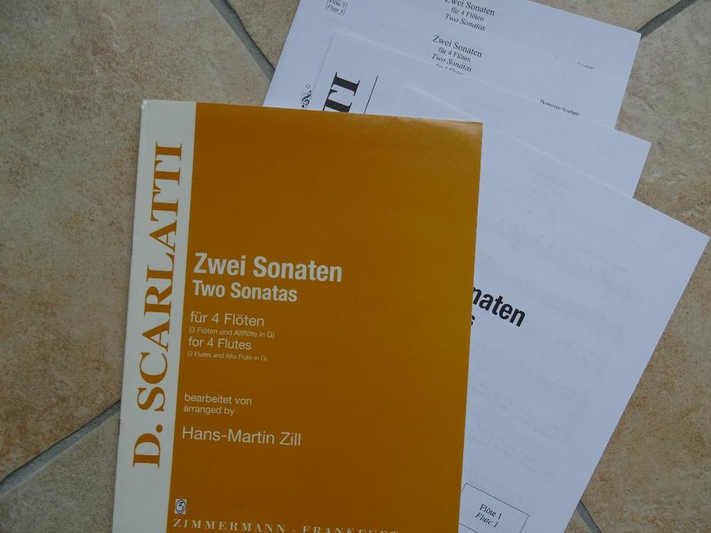 Bladmuziek 3 of meer fluiten. Klassiek en populair 12 stuks, Musique & Instruments, Partitions, Comme neuf, Autres genres, Classique