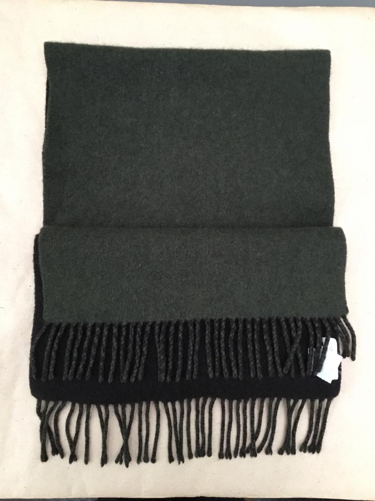 Echarpe Eric Bompard couleur cachemire vert et noir neuve, Eric Bompard, Enlèvement ou Envoi, Neuf, Écharpe