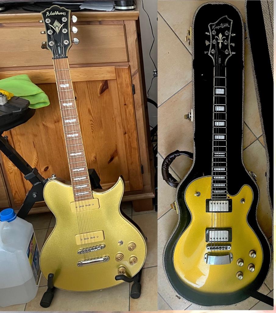 Guitares Hagstrom & Washburn Gold Top, Enlèvement ou Envoi, Utilisé, Solid body, Autres marques