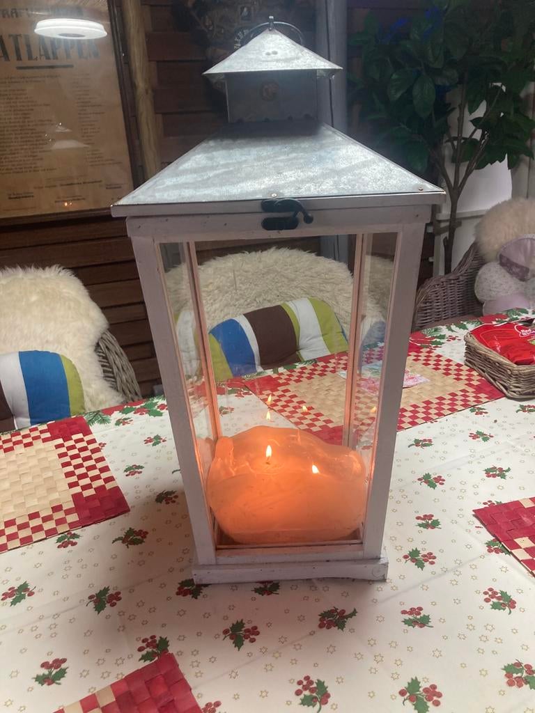 Lantaarn met kaars., Tuin en Terras, Ophalen, Zo goed als nieuw
