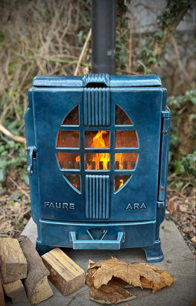 Klassieke Franse kachels / haarden art deco en vintage, Huis en Inrichting, Kachels, Ophalen, Gebruikt, Houtkachel, Vrijstaand
