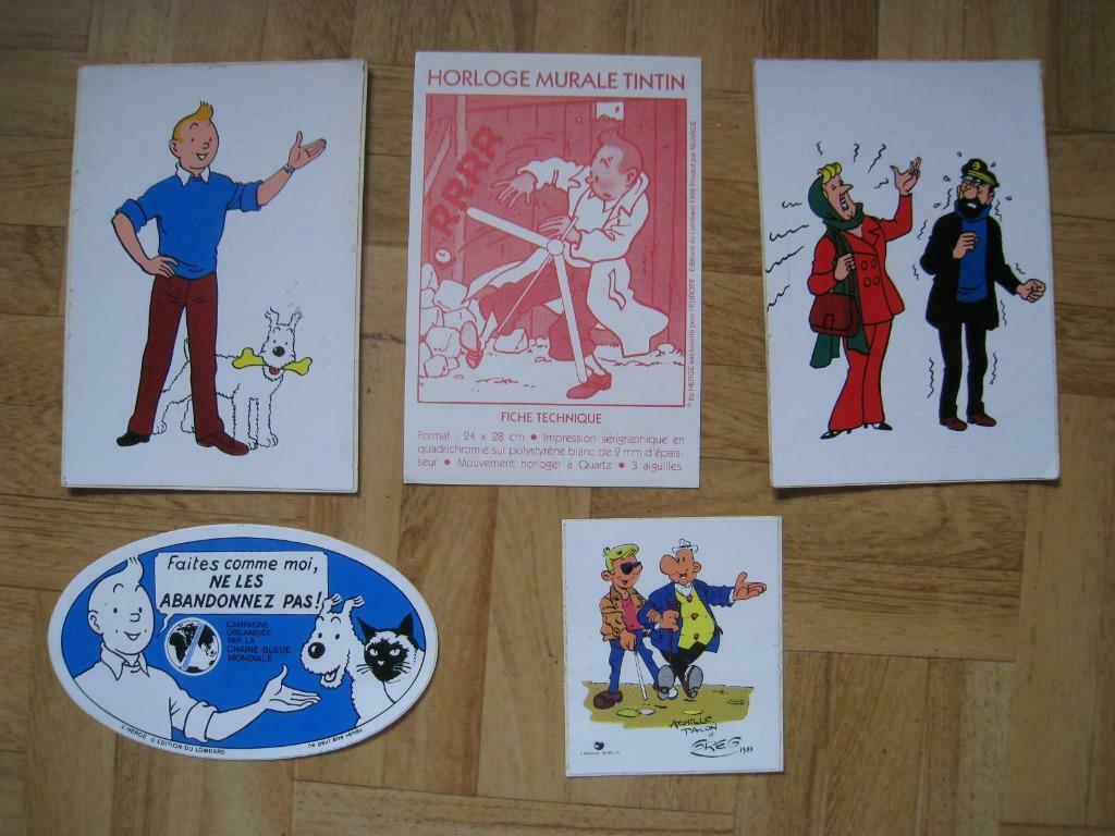 BD LOT AUTOCOLLANT STICKER HERGE TINTIN KUIFJE GREG, Plusieurs BD, Enlèvement ou Envoi, Comme neuf, Hergé