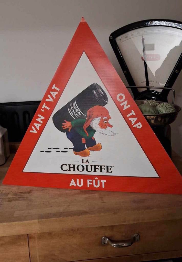 Kartonnen bord Chouffe, Verzamelen, Ophalen, Zo goed als nieuw