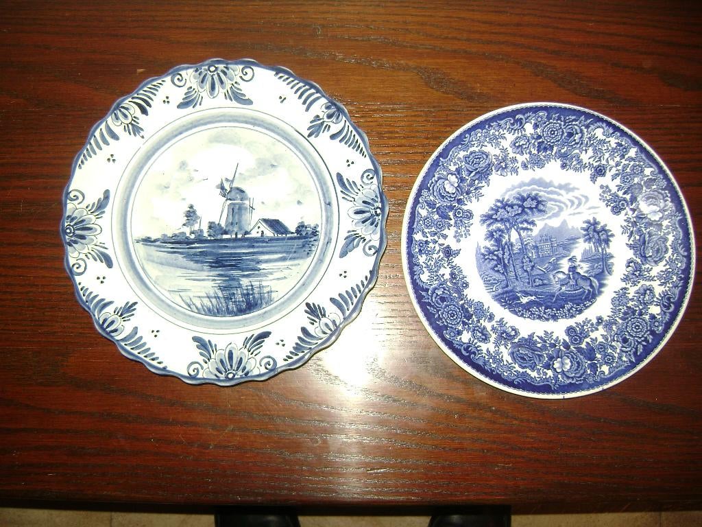 Schotels van porselein van Hollandse Blauwe Delfts., Ophalen of Verzenden