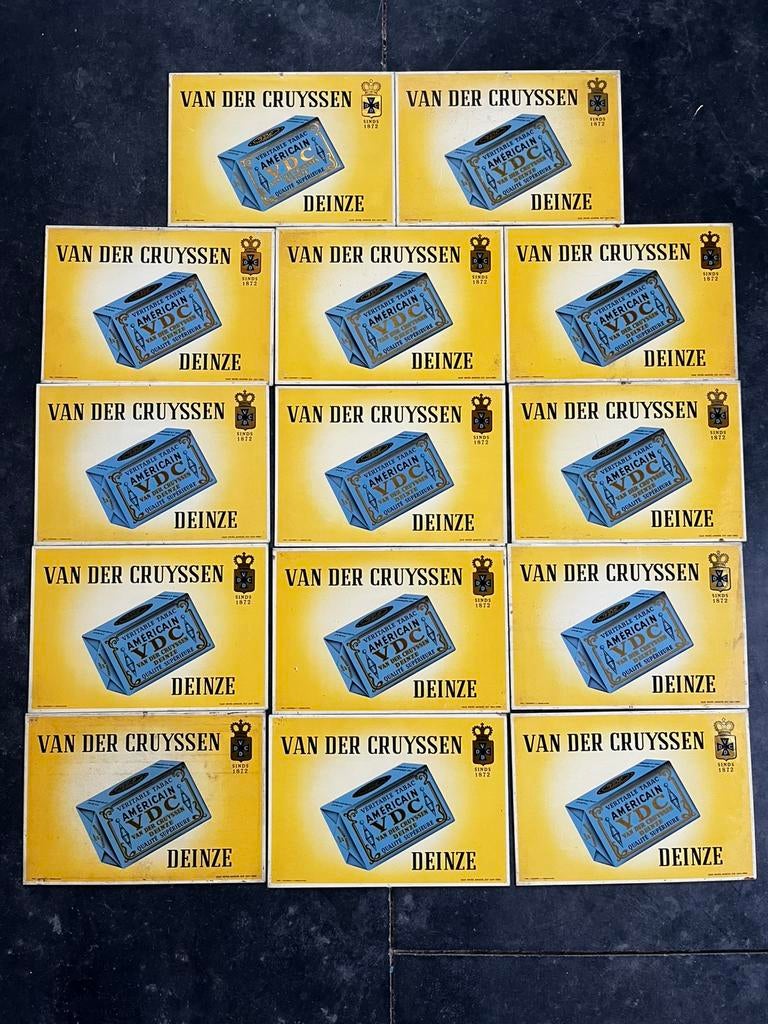15 reclameborden VDC Deinze 1950, Verzamelen, Ophalen, Reclamebord