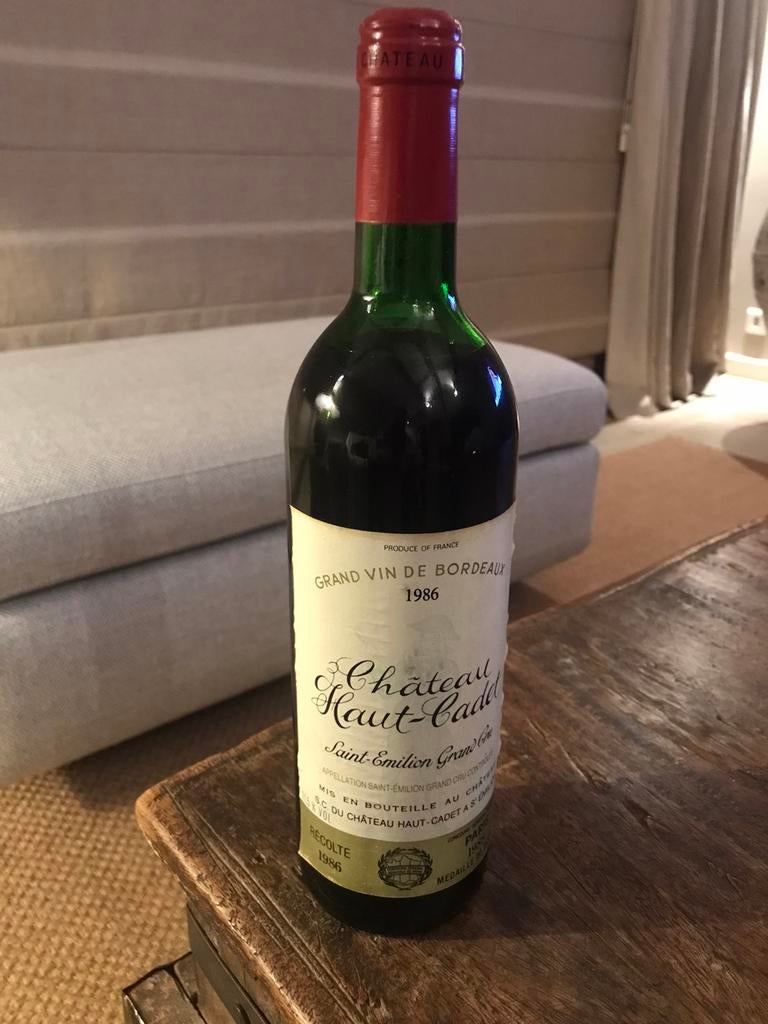 Chateau Haut Cadet (collector) 1986, Neuf, Enlèvement ou Envoi, Pleine, Vin rouge