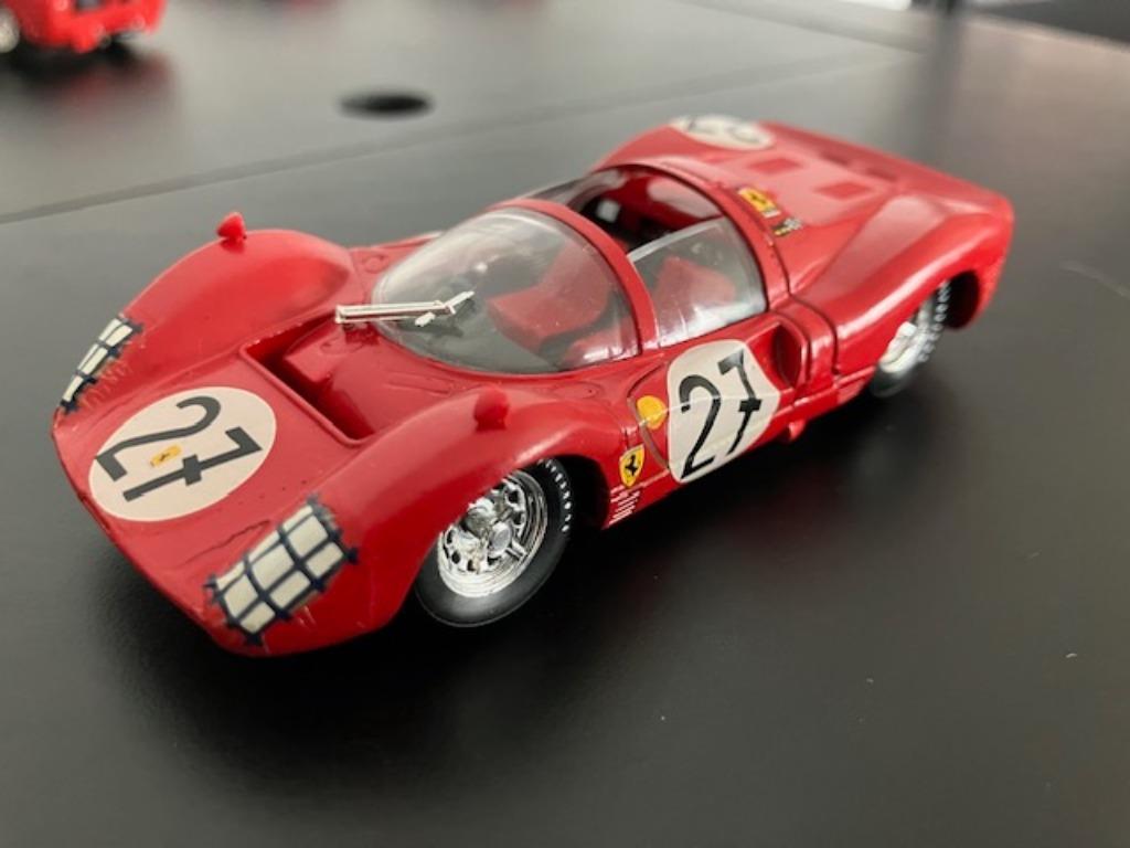 Ferrari 330 P3 1966 24h Le Mans 1/43 Brumm r158, Ophalen of Verzenden, Zo goed als nieuw, Auto, Overige merken