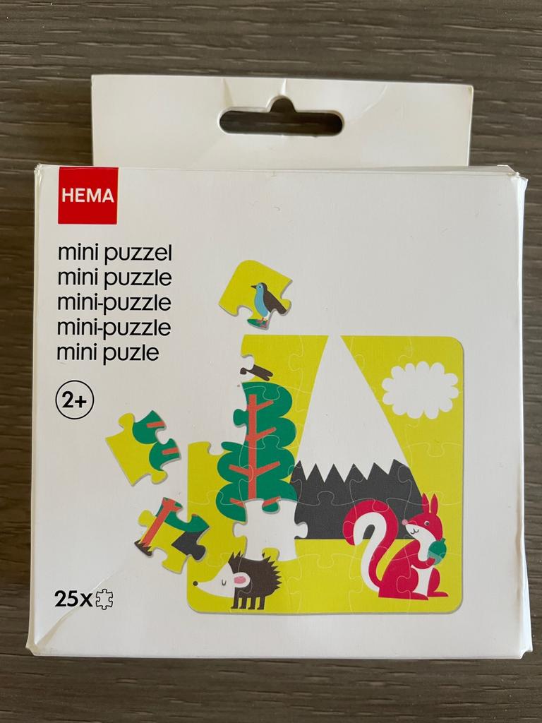 Mini puzzel 25 stuks 2+, Ophalen of Verzenden, 10 tot 50 stukjes, Gebruikt, 2 tot 4 jaar