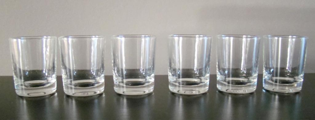 Set van 6 glazen, H=5,3 cm - NIEUW, Ophalen of Verzenden, Nieuw, Glas, Glas of Glazen