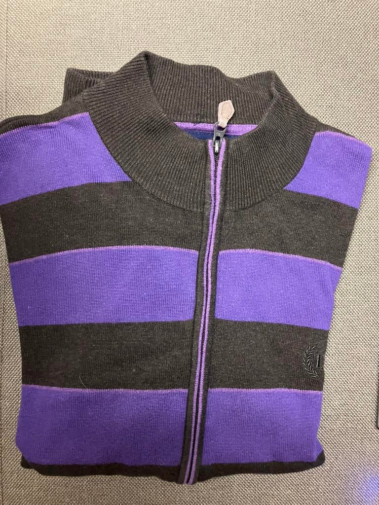 Gilet met rits - bruin/paars gestreept - Dansaert - 2XL, Ophalen of Verzenden, Gedragen, Overige maten, Bruin