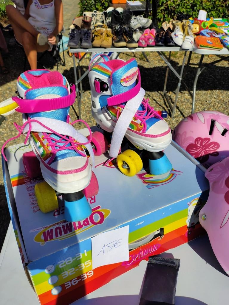 Optimum rolschaatsen verstelbare maat 28/31, Kinderen en Baby's, Ophalen, Verstelbaar, Gebruikt