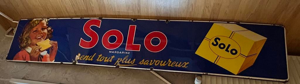 Geëmailleerde plaat solo, Verzamelen, Merken en Reclamevoorwerpen, Ophalen, Zo goed als nieuw