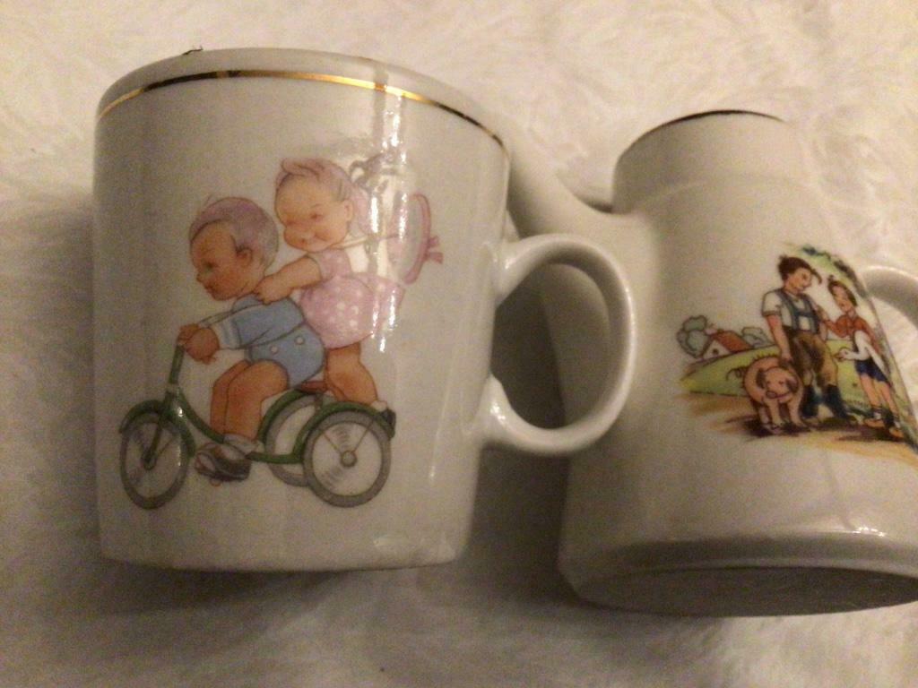 Vintage tas en koffiepotje kinder servies 1960, Ophalen of Verzenden