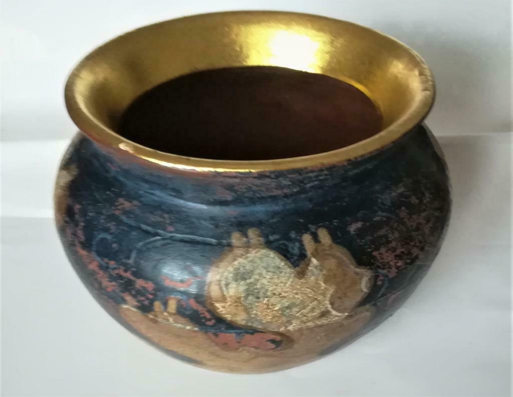 Terracotta pot met merk uit het begin van de 20e eeuw, Antiek en Kunst, Ophalen of Verzenden
