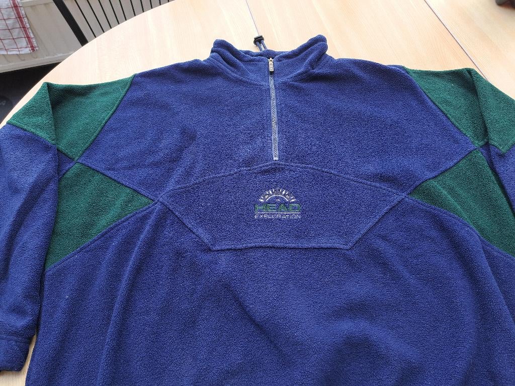 ski - Veste polaire épaisse et chaude - bleu foncé -, Sports & Fitness, Ski & Ski de fond, Enlèvement ou Envoi, Utilisé, Head