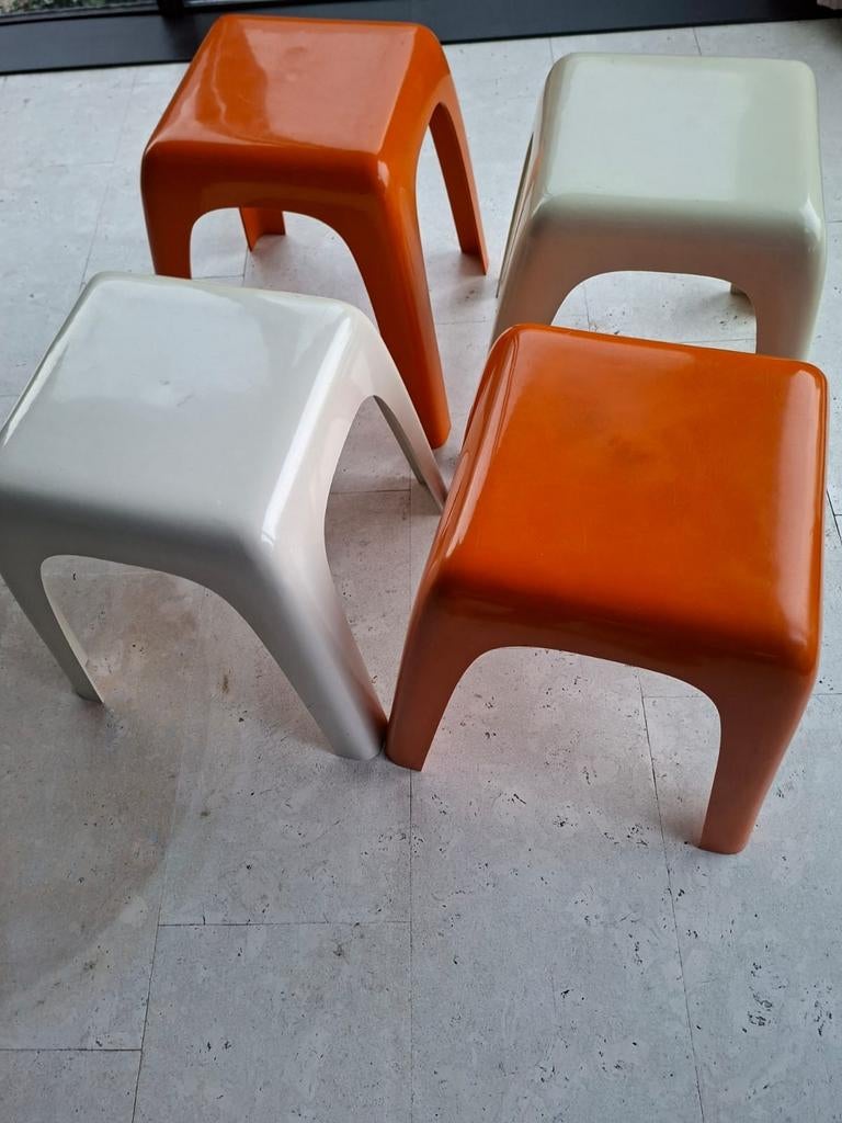 Vintage,  2 oranje krukjes, Enlèvement