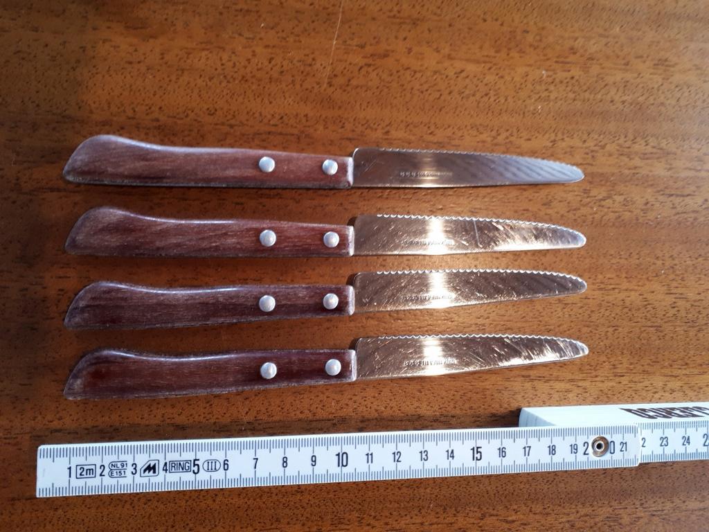 4 messen, lemmet Inox nogent 3 sterren, Ophalen of Verzenden, Gebruikt