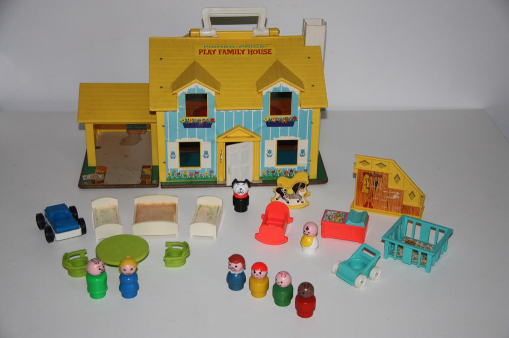 vintage fisher price 952 little people play family huis 1969, Envoi, Utilisé, Set de jeu