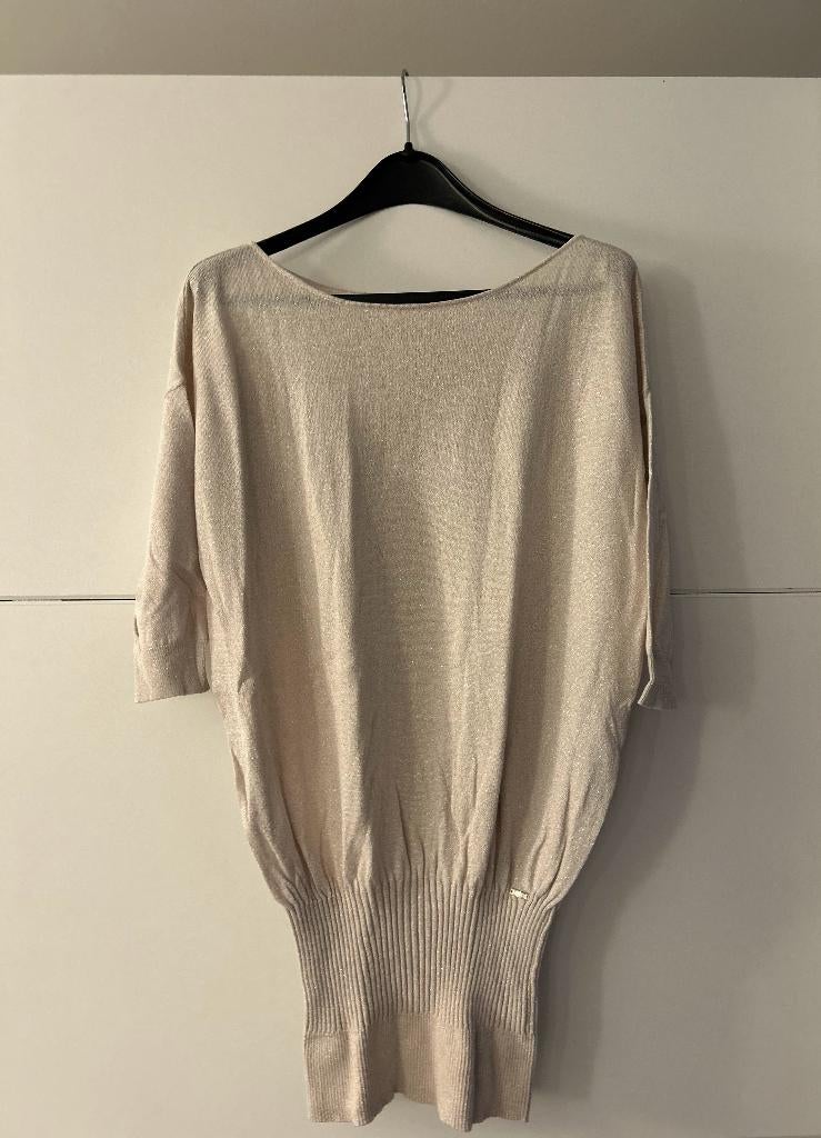 PTC beige pull met glitterdraad, Beige, Maat 46/48 (XL) of groter, Ophalen of Verzenden, Zo goed als nieuw