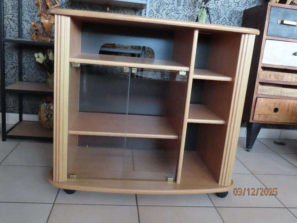 TV-meubel in lichte beukkleur, Huis en Inrichting, Kasten |Televisiemeubels, Ophalen, Gebruikt, 50 tot 100 cm, Minder dan 100 cm