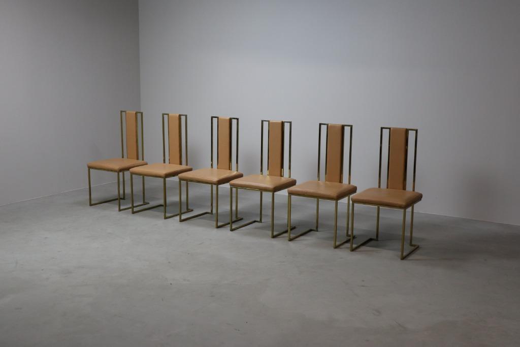 Set of 6 dining chairs by Renato Zevi, Italy 1970s, Ophalen