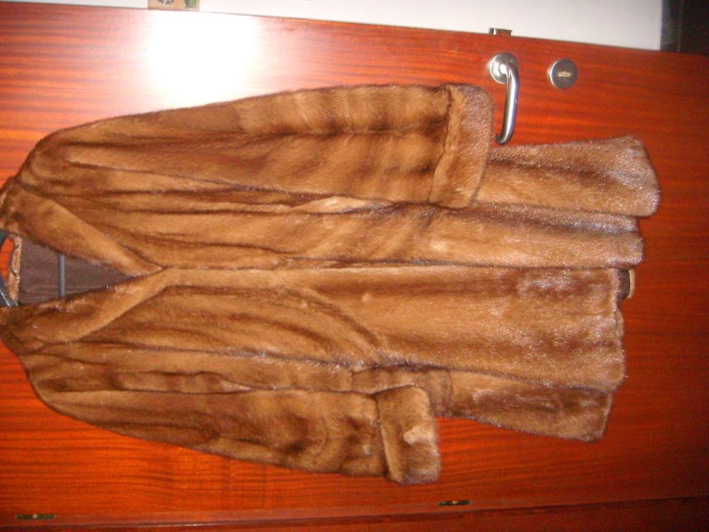 Pelsmantel vison, Kleding | Dames, Jassen | Winter, Ophalen, Zo goed als nieuw, Maat 42/44 (L), Bruin