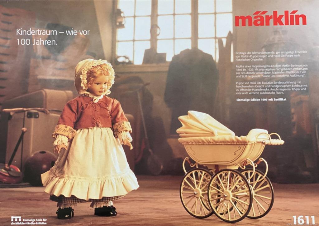 MARKLIN 1611 - Poupée Heidi ott avec poussette en édition li, Enlèvement ou Envoi, Neuf, Poupée