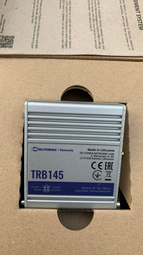 Teltonika TRB145 GSM LTE RS485 IoT gateway, Caravans en Kamperen, Mobilhome-accessoires, Nieuw, Ophalen of Verzenden