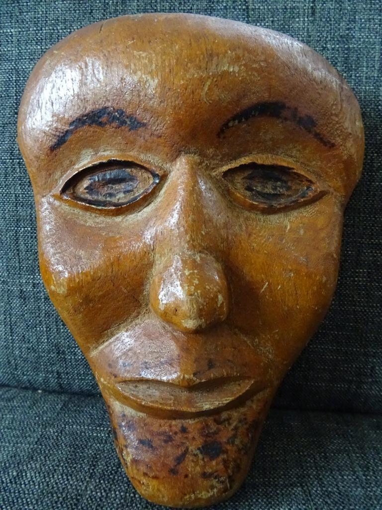 Volkskunst masker Peru vintage masker inheems houten masker, Ophalen of Verzenden