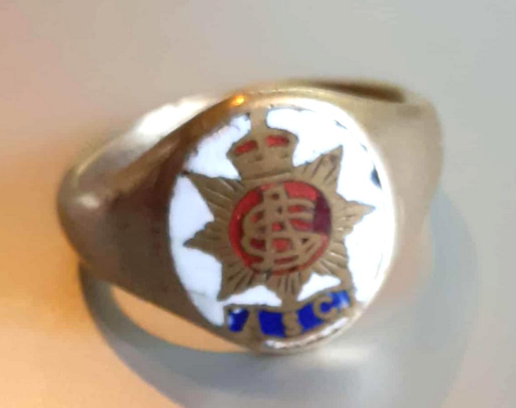 (D)  bague chevalière army supply corps 14/18, Enlèvement ou Envoi, Armée de terre, Autres types