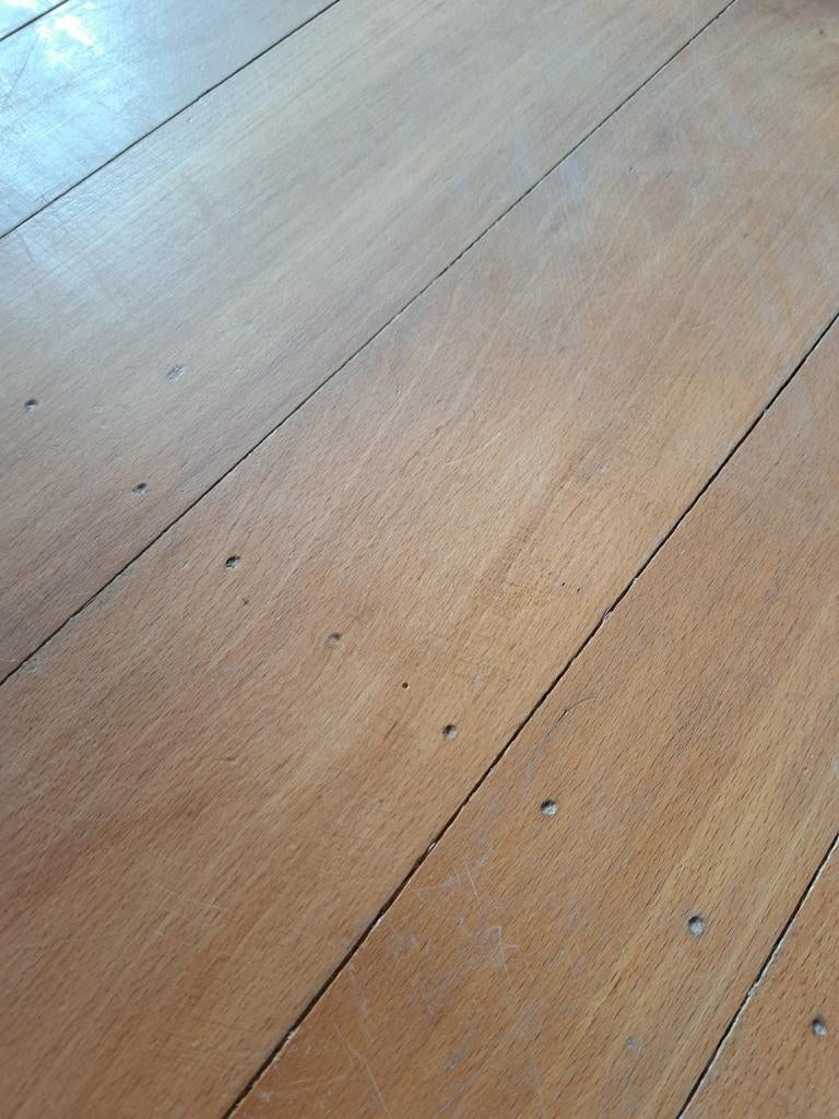 Magnifique plancher massif en hêtre, Enlèvement, Utilisé, Bois, Parquet
