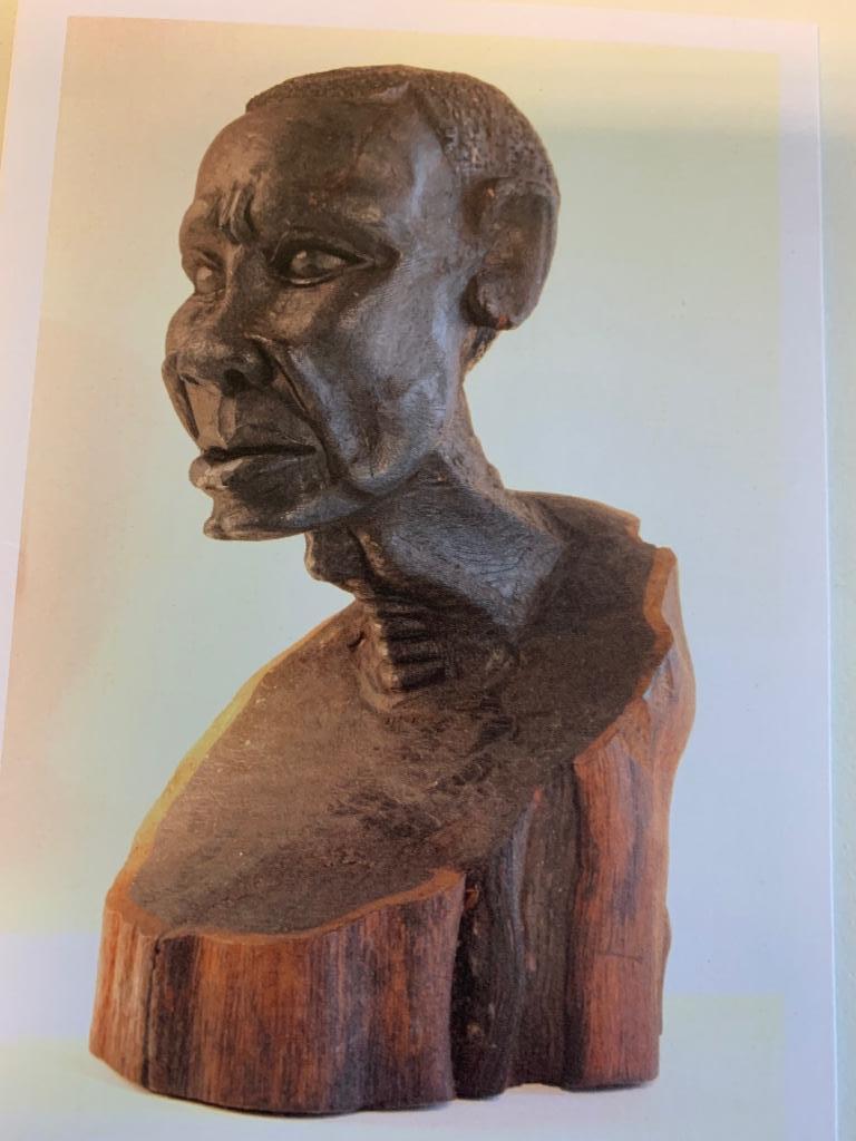 Ebbenhouten beeld 'De oude man', Antiek en Kunst, Ophalen