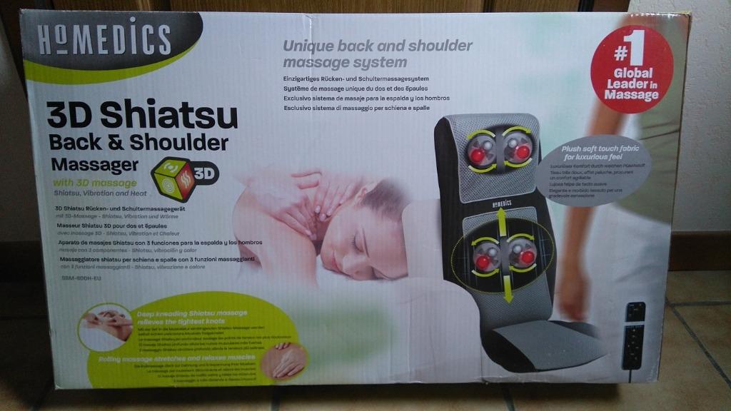 HoMedics 3D Shiatsu Back & Shoulder Massager SBM-600H-EU, Enlèvement, Utilisé, Chaise de massage ou Coussin