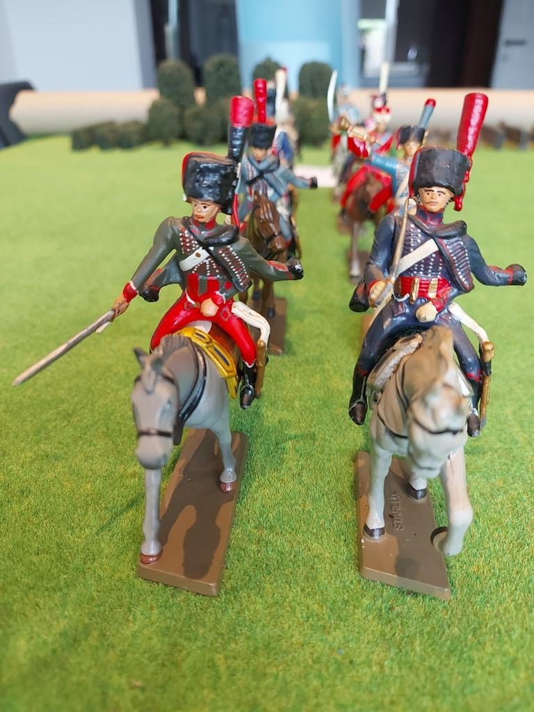 lot van 10 starlux hoofdrijderbeeldjes, Ophalen, Gebruikt