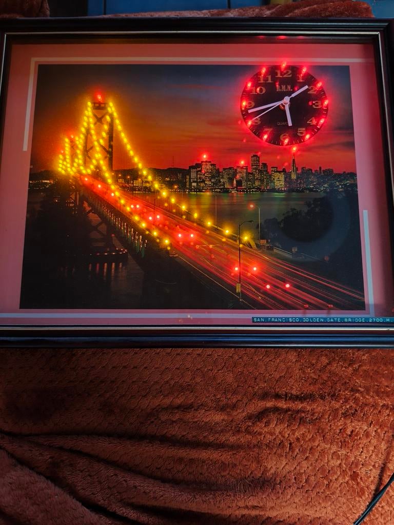 Cadre Lumineux Pont GOLDEN- GATE S/FRANCISCO, Enlèvement