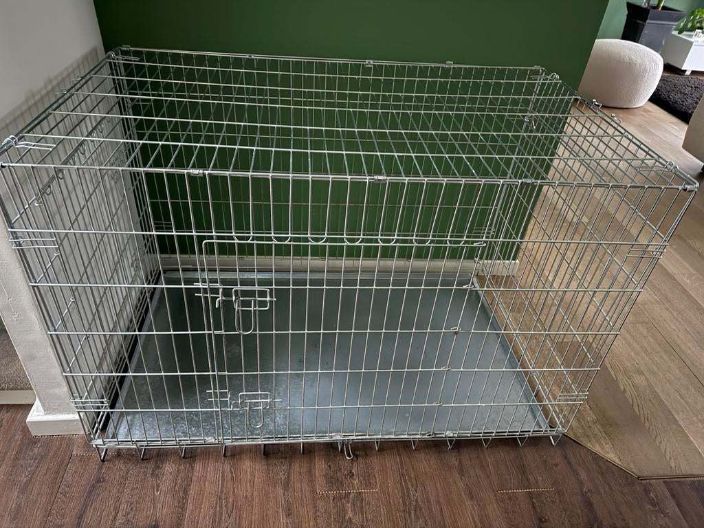 bench zilver h: 82 - L:120 - br: 74, Enlèvement, 75 à 110 cm, 65 à 100 cm, Niche à chien