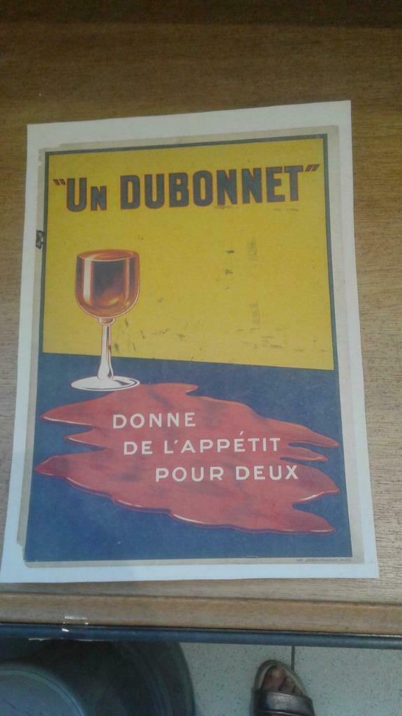 affiche Dubonnet, impr. Joseph-Charles Paris, Verzamelen, Verzenden, Gebruikt, Reclamebord
