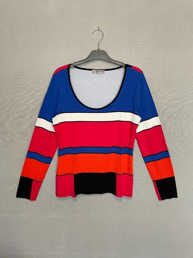 Kleurrijke T-shirt met lange mouwen van Comma (M), Taille 38/40 (M), Enlèvement ou Envoi, Autres couleurs, Comma