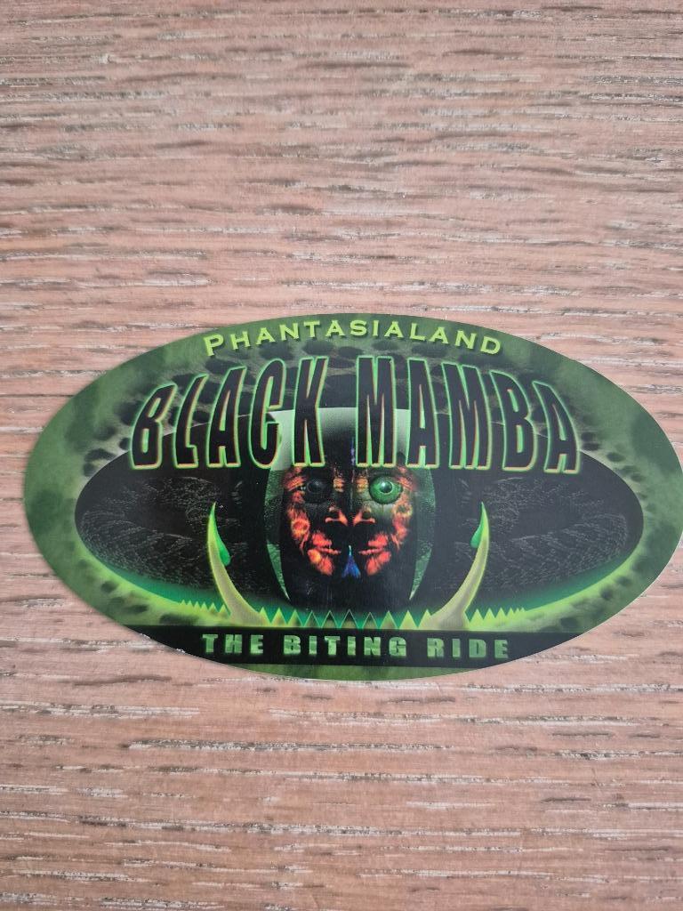Sticker Phantasialand black mamba, Verzamelen, Ophalen of Verzenden, Zo goed als nieuw