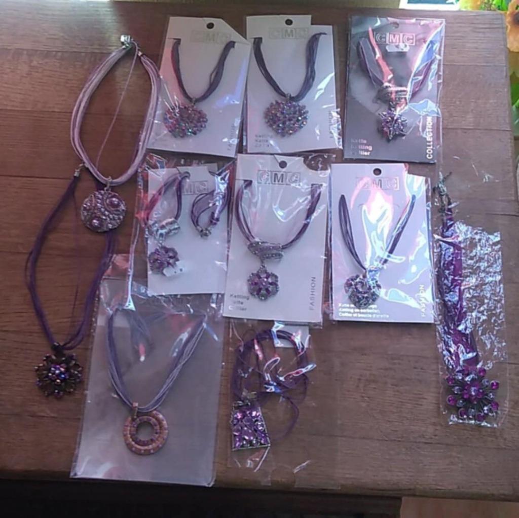 kettingen paars nieuw, Bijoux, Sacs & Beauté, Colliers, Enlèvement ou Envoi, Neuf, Violet